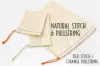 4W x 6L, Mill Cloth Drawstring Parts and Gift Bags, Red Stitch